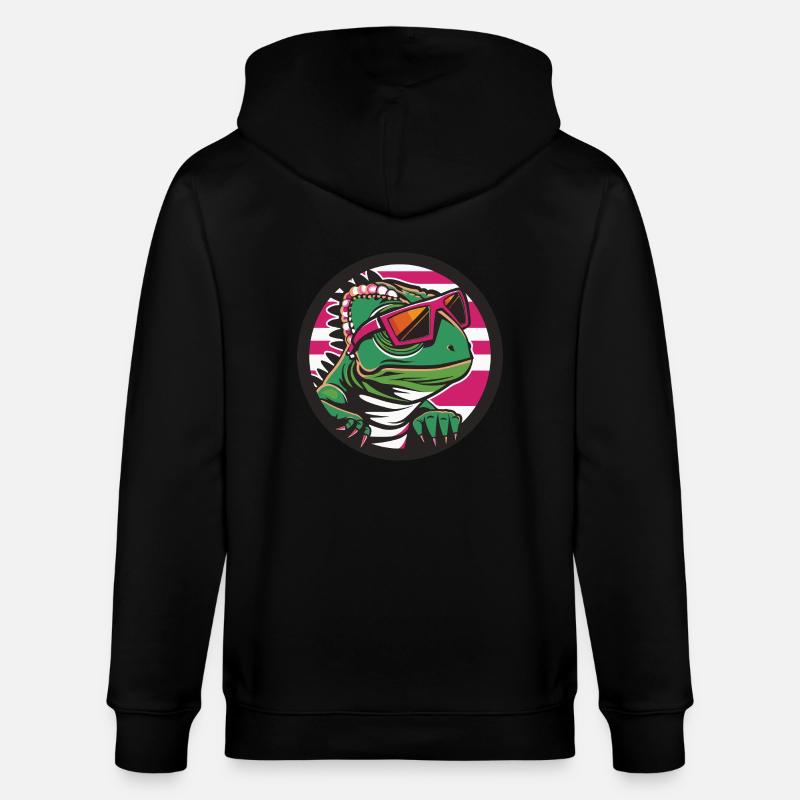 Chameleon Cool Comic - Stanley/Stella Unisex Bio-Kapuzenjacke CULTIVATOR  - Schwarz