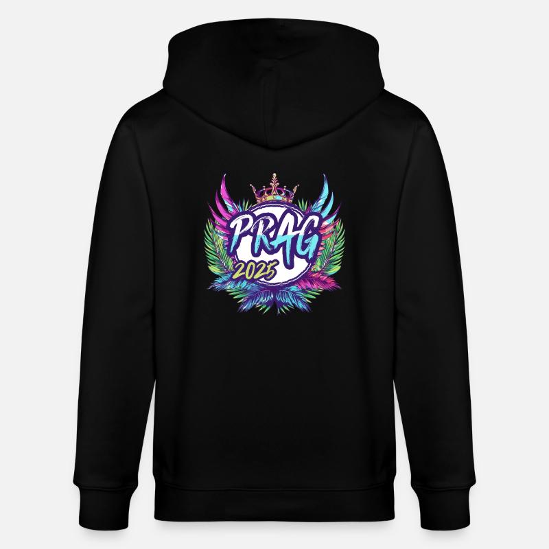 Prag 2025 Bunt - Stanley/Stella Unisex Bio-Kapuzenjacke CULTIVATOR  - Schwarz