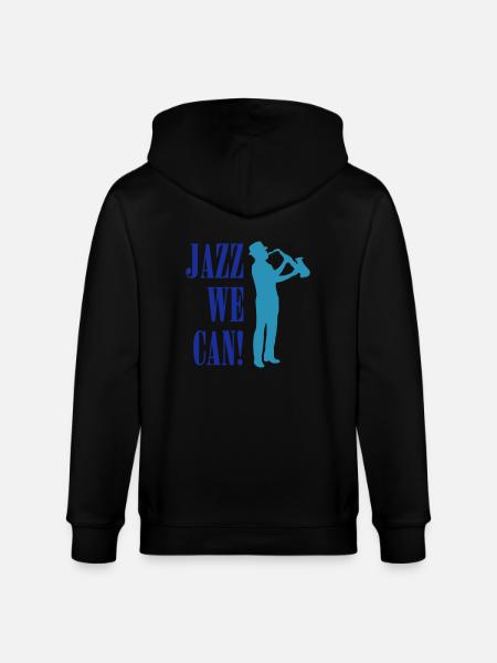 jazz_we_can_2c - Stanley/Stella CULTIVATOR Unisex Organic Hooded Jacket - black