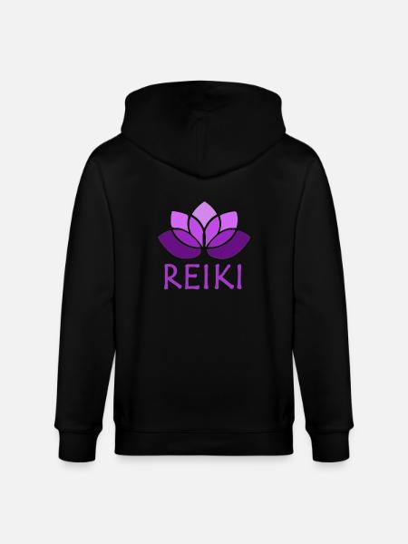 reiki lila - Stanley/Stella Unisex Bio-Kapuzenjacke CULTIVATOR  - Schwarz