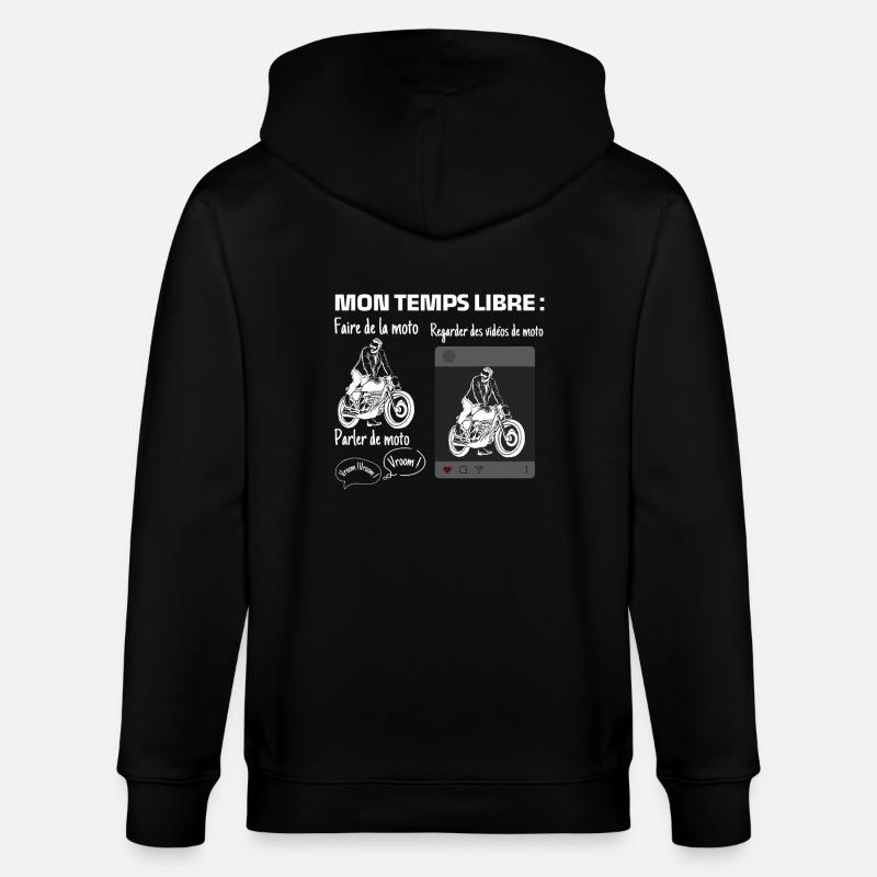 Mon temps libre : 100% moto - Veste à capuche bio CULTIVATOR Stanley/Stella Unisexe - noir