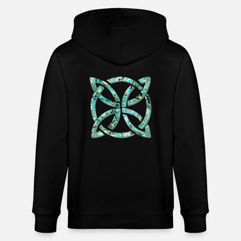 celtic knot 10 e 247 - Stanley/Stella CULTIVATOR  Unisex Organic Hooded Jacket - black