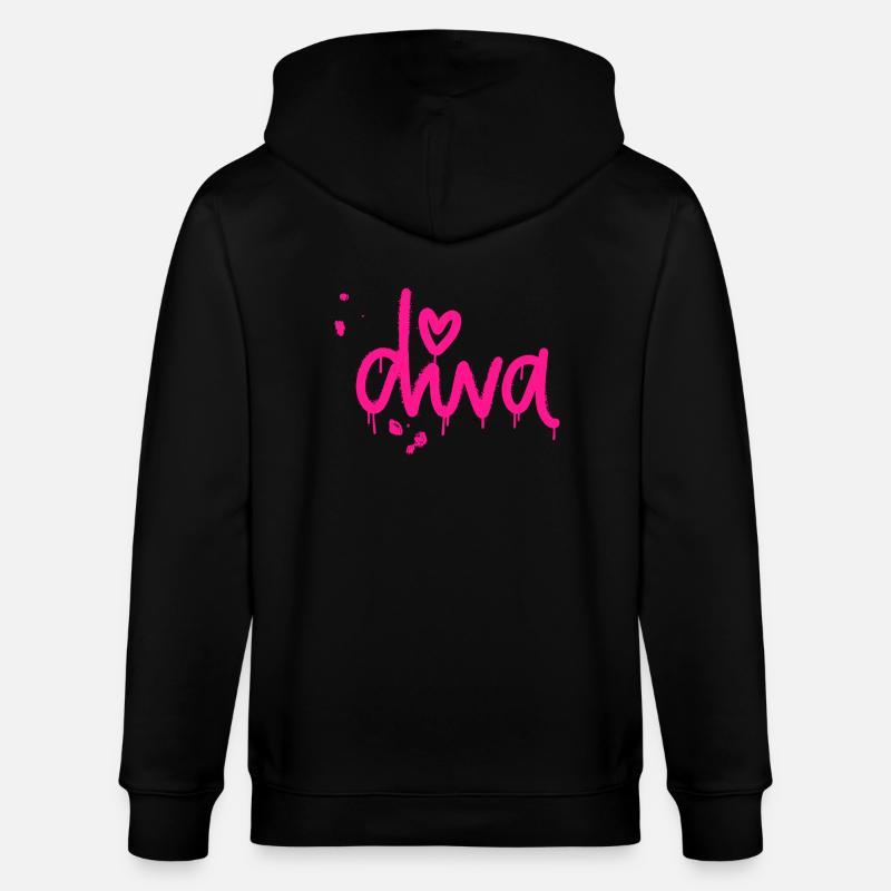 Diva - Stanley/Stella Unisex Bio-Kapuzenjacke CULTIVATOR  - Schwarz