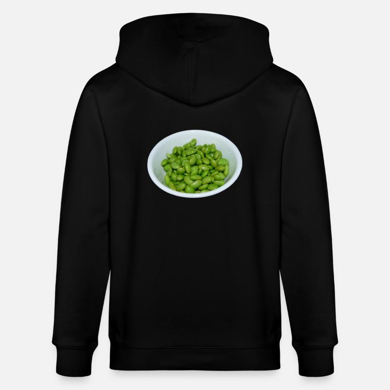 soybeans soja bohnen veggie - Stanley/Stella Unisex Bio-Kapuzenjacke CULTIVATOR - Schwarz