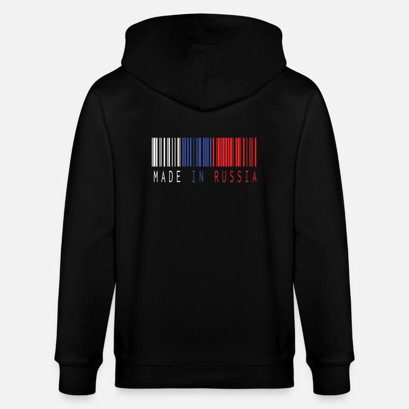 FAIT EN RUSSIE BARCODE - Veste à capuche bio CULTIVATOR Stanley/Stella Unisexe - noir