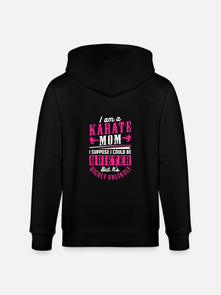 Karate Mom - Stanley/Stella CULTIVATOR  Unisex Organic Hooded Jacket - black