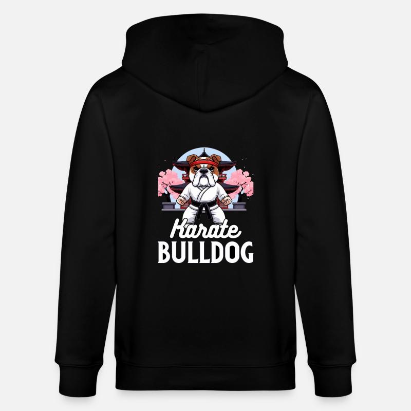 Karaté Bouledogue - Veste à capuche bio CULTIVATOR Stanley/Stella Unisexe - noir