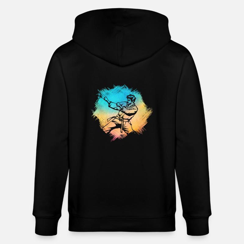 Karaté - Veste à capuche bio CULTIVATOR Stanley/Stella Unisexe - noir