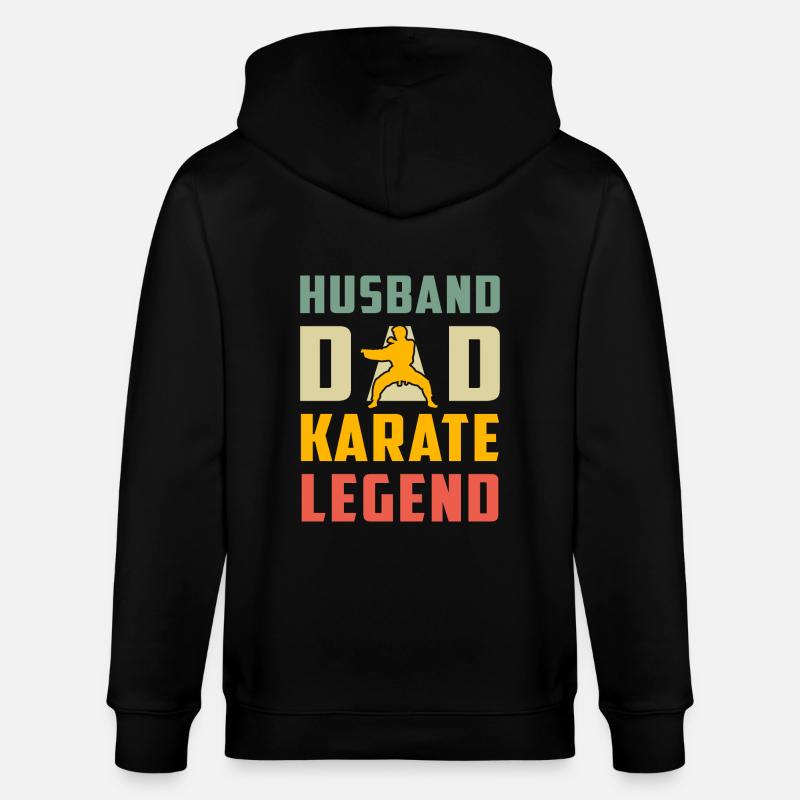 Ehemann Papa Karate Legende - Stanley/Stella Unisex Bio-Kapuzenjacke CULTIVATOR  - Schwarz