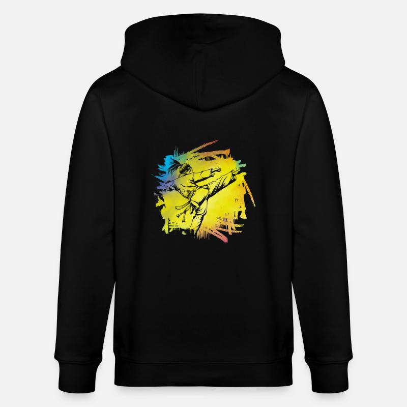 Karaté - Veste à capuche bio CULTIVATOR Stanley/Stella Unisexe - noir