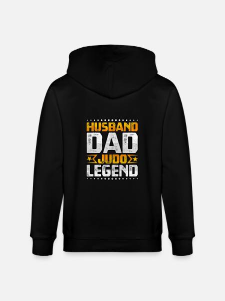 Husband Dad Judo Legend - Stanley/Stella CULTIVATOR Unisex Organic Hooded Jacket - black