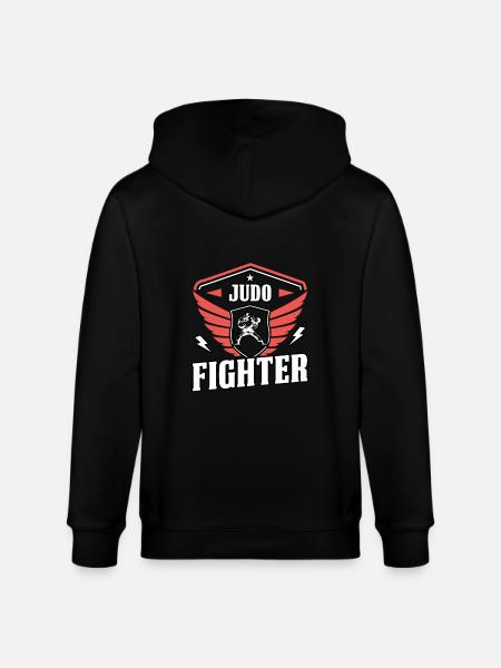 Judo Fighter - Stanley/Stella CULTIVATOR Unisex Organic Hooded Jacket - black