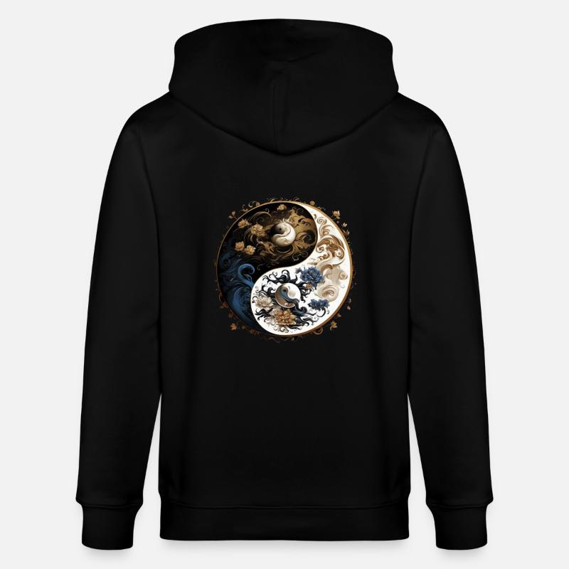 Yin Yang - Stanley/Stella Unisex Bio-Kapuzenjacke CULTIVATOR  - Schwarz