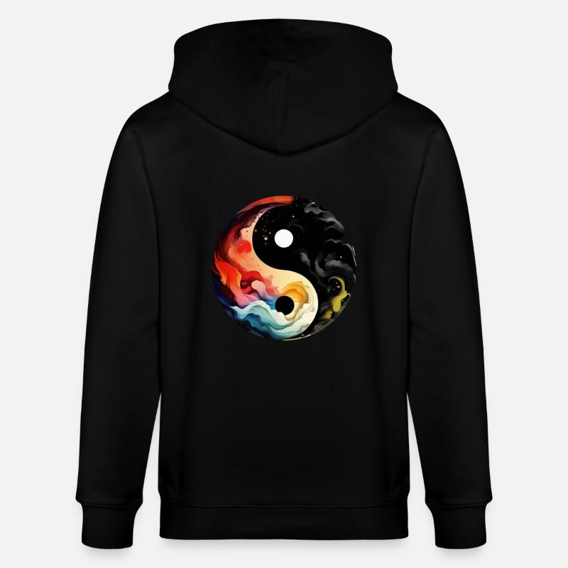 Yin Yang - Stanley/Stella Unisex Bio-Kapuzenjacke CULTIVATOR  - Schwarz