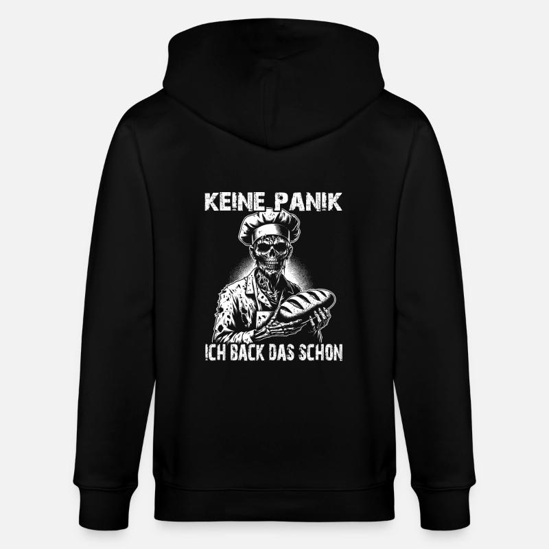 Zombie Bäcker gruseliger Bäcker - Stanley/Stella Unisex Bio-Kapuzenjacke CULTIVATOR  - Schwarz
