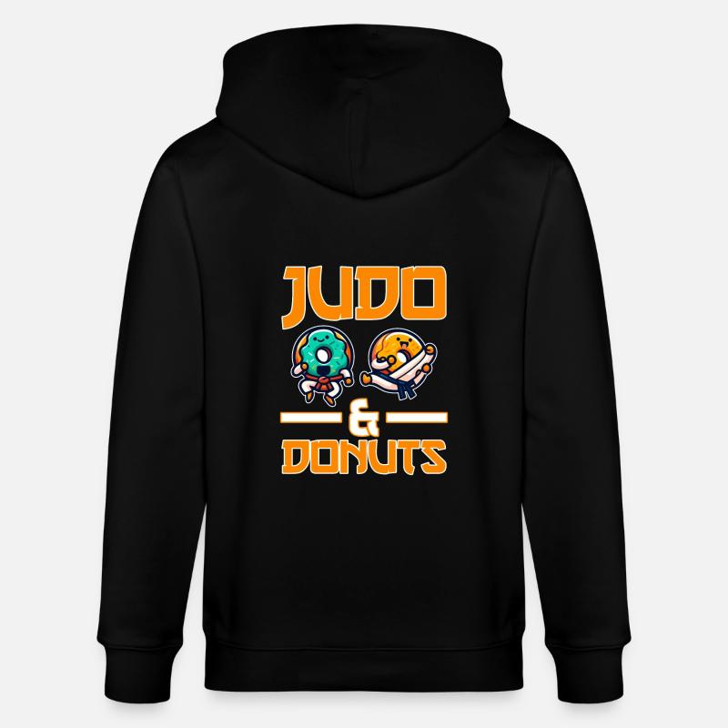 Judo und Donuts - Stanley/Stella Unisex Bio-Kapuzenjacke CULTIVATOR  - Schwarz