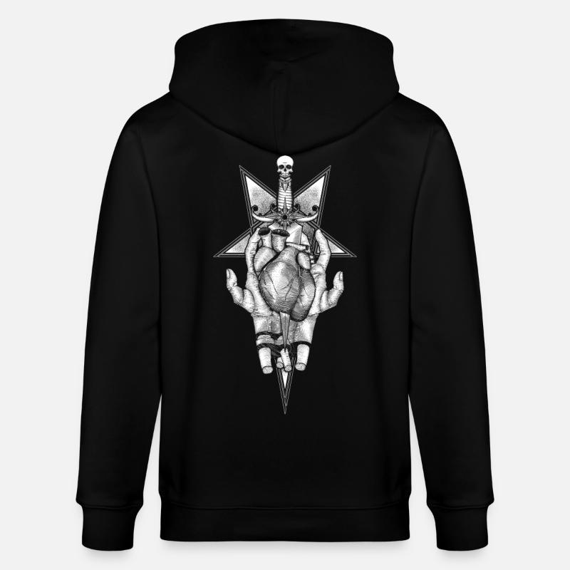 Aching Heart - Black version - Stanley/Stella CULTIVATOR  Unisex Organic Hooded Jacket - black