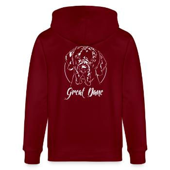 GREAT DANE - Stanley/Stella CULTIVATOR  Unisex Organic Hooded Jacket - burgundy - Back - Anna (173cm)