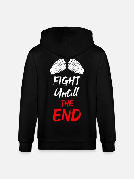 Fight Untill The End - Stanley/Stella Unisex Bio-Kapuzenjacke CULTIVATOR  - Schwarz