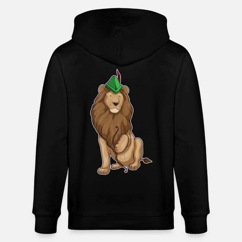 Löwe Bogenschütze Bogen - Stanley/Stella Unisex Bio-Kapuzenjacke CULTIVATOR  - Schwarz