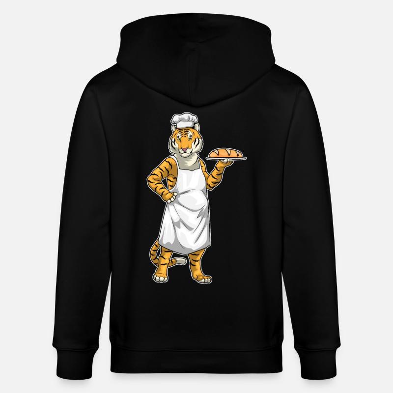 Tiger Baker Bread - Stanley/Stella CULTIVATOR  Unisex Organic Hooded Jacket - black