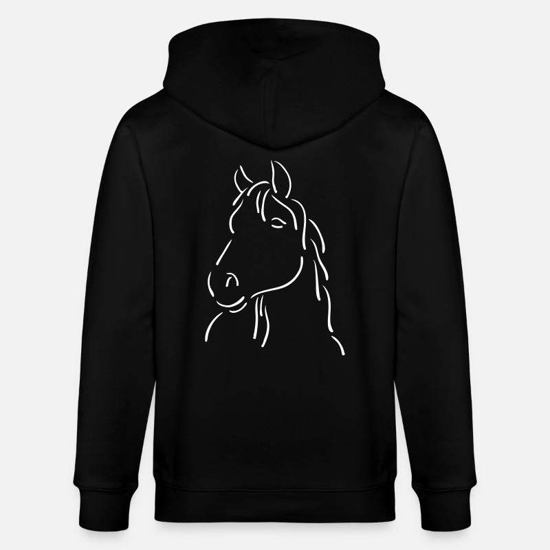 cheval - Veste à capuche bio CULTIVATOR Stanley/Stella Unisexe - noir