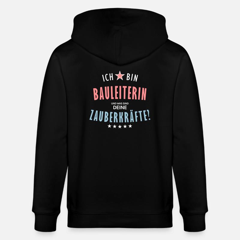 Bauleiterin Beruf - Geschenk - Stanley/Stella Unisex Bio-Kapuzenjacke CULTIVATOR  - Schwarz