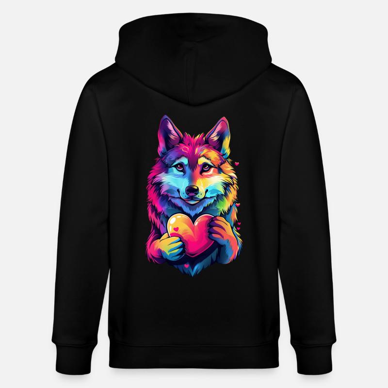 Wolf - Stanley/Stella Unisex Bio-Kapuzenjacke CULTIVATOR  - Schwarz
