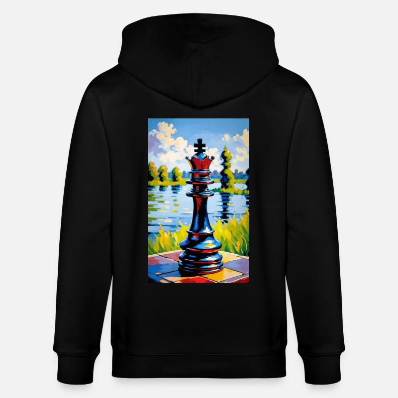 Échecs | Pièce d’échecs | Joueur d’échecs - Veste à capuche bio CULTIVATOR Stanley/Stella Unisexe - noir