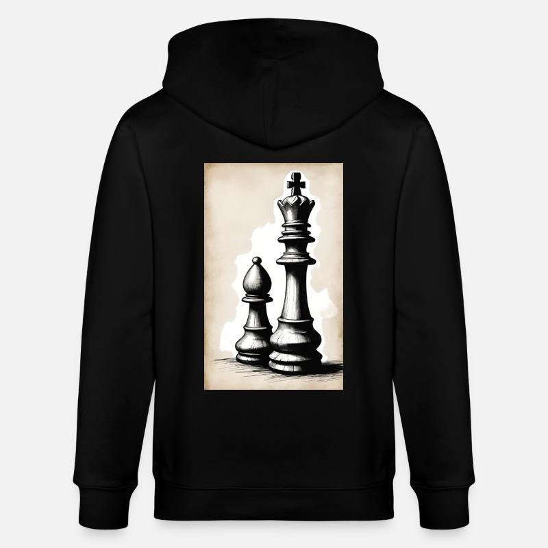 Échecs | Pièce d’échecs | Joueur d’échecs - Veste à capuche bio CULTIVATOR Stanley/Stella Unisexe - noir