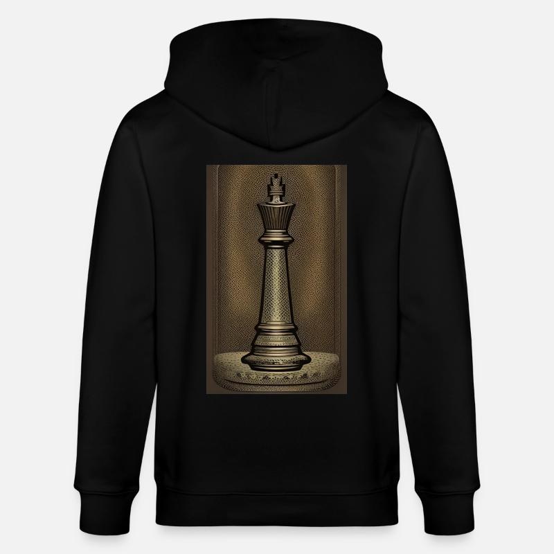 Échecs | Pièce d’échecs | Joueur d’échecs - Veste à capuche bio CULTIVATOR Stanley/Stella Unisexe - noir