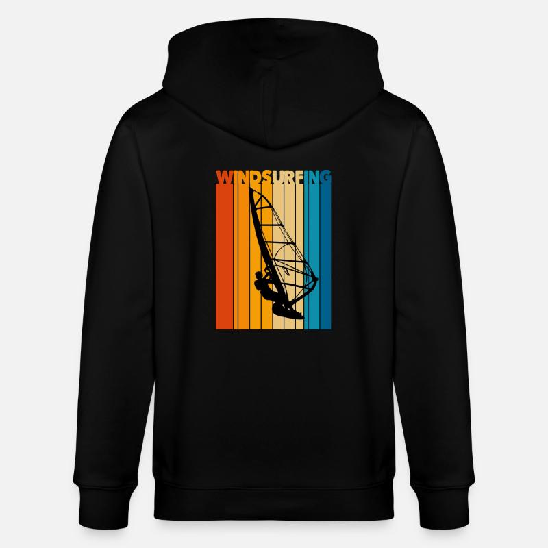 Windsurfen - Stanley/Stella Unisex Bio-Kapuzenjacke CULTIVATOR  - Schwarz