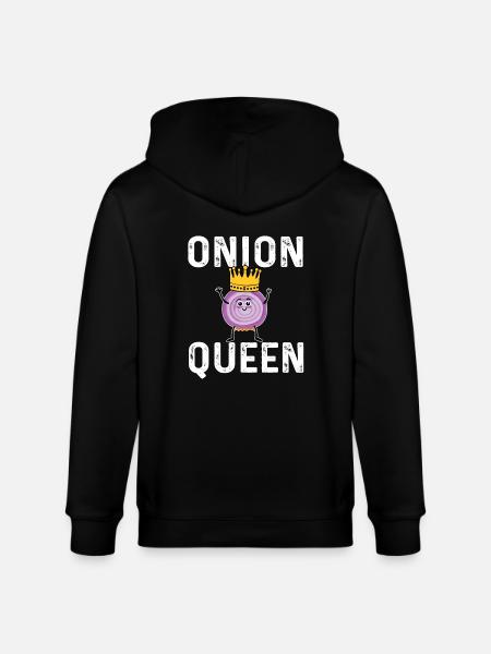 Onion Queen - Stanley/Stella CULTIVATOR  Unisex Organic Hooded Jacket - black