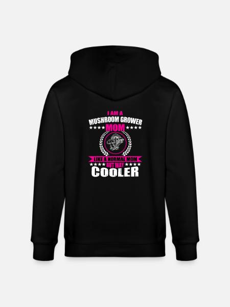 Mushroom grower Mama - Stanley/Stella CULTIVATOR Unisex Organic Hooded Jacket - black