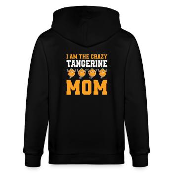 Verrückte Mandarine Mama - Stanley/Stella Unisex Bio-Kapuzenjacke CULTIVATOR  - Schwarz - Hinten - Anna (173cm)