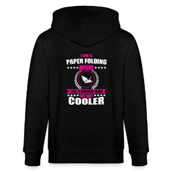 Origami Falter Mama - Stanley/Stella Unisex Bio-Kapuzenjacke CULTIVATOR  - Schwarz - Hinten - Anna (173cm)