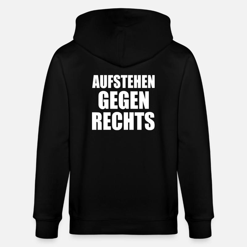 Aufstehen gegen rechts - Stanley/Stella Unisex Bio-Kapuzenjacke CULTIVATOR  - Schwarz