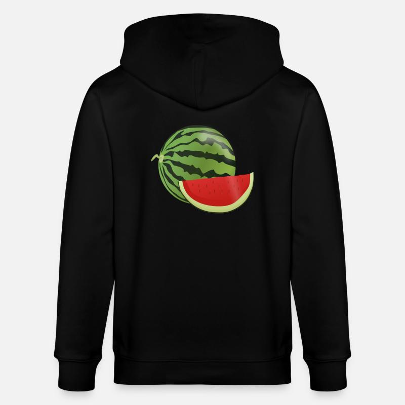 pastèque pastèque fruits végétariens1112 - Veste à capuche bio CULTIVATOR Stanley/Stella Unisexe - noir