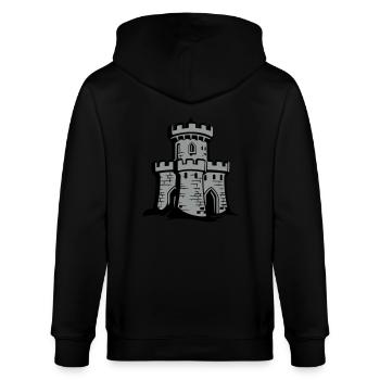 Château Forteresse Château de chevalier Symbole - Veste à capuche bio CULTIVATOR Stanley/Stella Unisexe - noir - Dos - Anna (173cm)