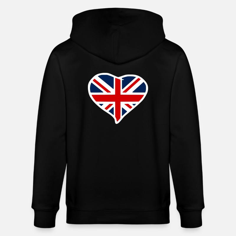 Union Jack - Veste à capuche bio CULTIVATOR Stanley/Stella Unisexe - noir