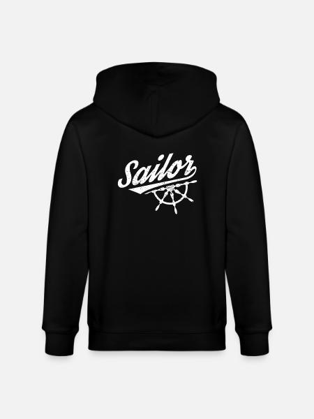 Funny Sail Sailing Sailor Shirt Sailor - Stanley/Stella CULTIVATOR  Unisex Organic Hooded Jacket - black