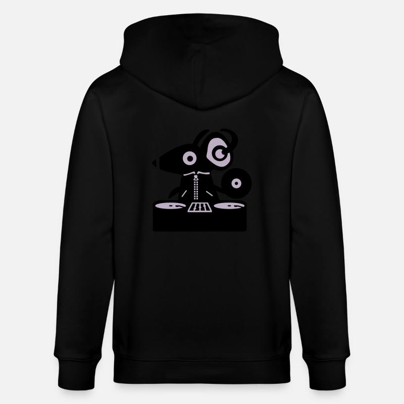 DJ Mouse - Rat - Veste à capuche bio CULTIVATOR Stanley/Stella Unisexe - noir
