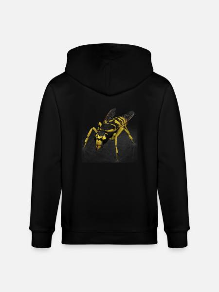 wespe - Stanley/Stella Unisex Bio-Kapuzenjacke CULTIVATOR  - Schwarz