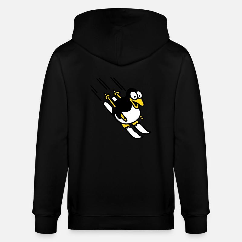 pinguin_ski_022011_e_3c - Veste à capuche bio CULTIVATOR Stanley/Stella Unisexe - noir