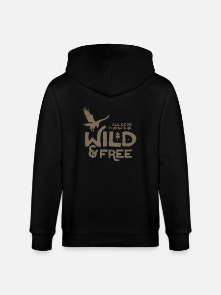 Wild and Free - Stanley/Stella Unisex Bio-Kapuzenjacke CULTIVATOR  - Schwarz