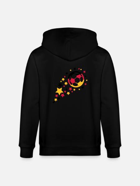 fußball design - Stanley/Stella Unisex Bio-Kapuzenjacke CULTIVATOR - Schwarz