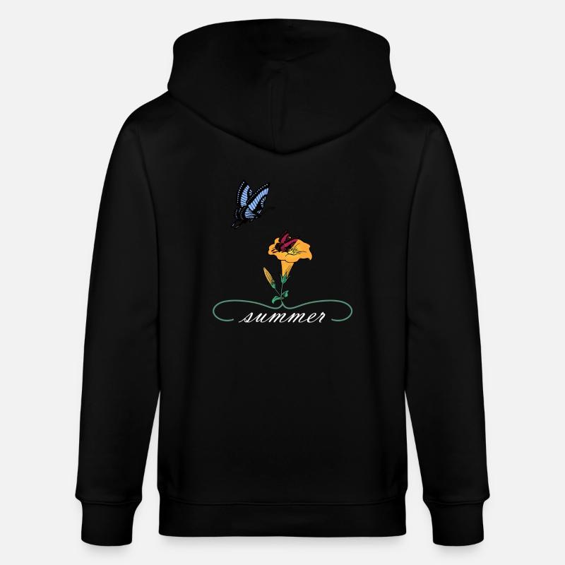 Papillons d'été - Veste à capuche bio CULTIVATOR Stanley/Stella Unisexe - noir