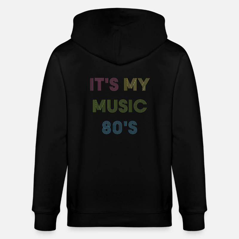 80 s de musique - Veste à capuche bio CULTIVATOR Stanley/Stella Unisexe - noir