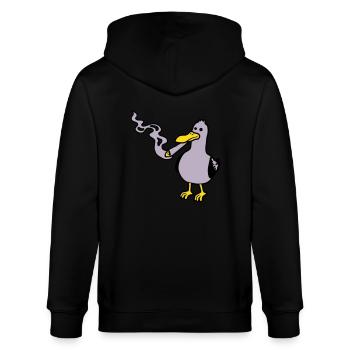 Stoner Seagull Fumant du chanvre - Veste à capuche bio CULTIVATOR Stanley/Stella Unisexe - noir - Dos - Anna (173cm)
