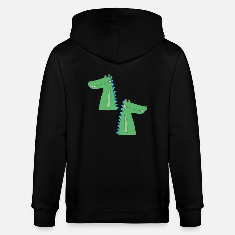kroko zu zweit - Stanley/Stella Unisex Bio-Kapuzenjacke CULTIVATOR  - Schwarz
